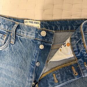We The Free Blue Straight Leg Jeans